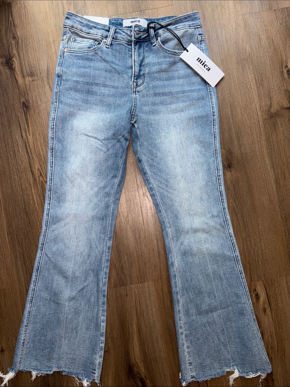Mica Light Wash High-Rise Flare Jeans